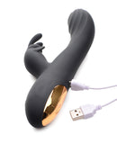 Curve Novelties Power Bunnies Cuddles 10x Silicone Rabbit Vibrator - Black