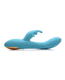 Curve Novelties Power Bunnies Snuggles 10x Silicone Rabbit Vibrator - Blue