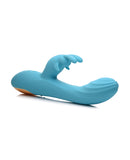 Curve Novelties Power Bunnies Snuggles 10x Silicone Rabbit Vibrator - Blue