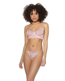 Crystal Pink Underwire Bra & G-String Pink/Silver SM