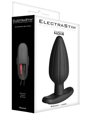 ElectraStim Silicone Noir Rocker Butt Plug - Large