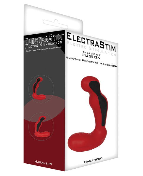 ElecraStim Silicone Fusion Habanero Prostate Massager - Red/Black