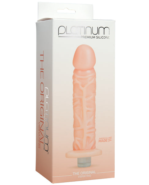 Platinum Silicone The Original 8" Dong Vibrating - White