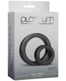 Platinum Silicone C Rings Set - Charcoal