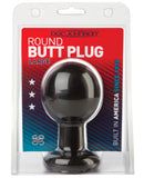 Round Butt Plug Large - Black