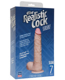 Realistic 7" Ultraskyn Slim Cock w/Balls - White