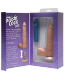 Realistic 7" Ultraskyn Slim Cock w/Balls - Brown