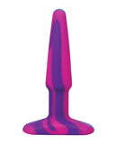 A Play 4" Goovy Silicone Anal Plug - Multicolor/Pink