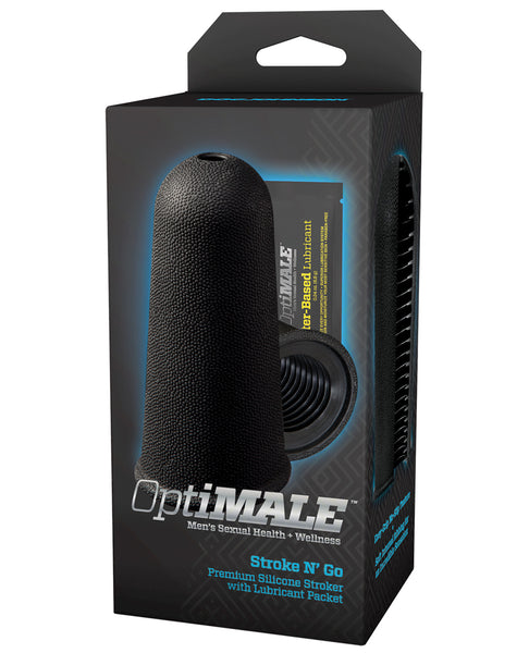 OptiMale Stroke N Go w/Lubricant - Black