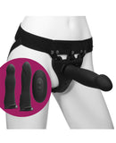 Body Extensions Be Naughty Vibrating 4 Piece Strap On Set - Black