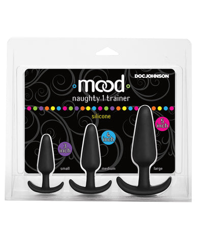 Mood Naughty 1 Anal Trainer Set - Black Set of 3