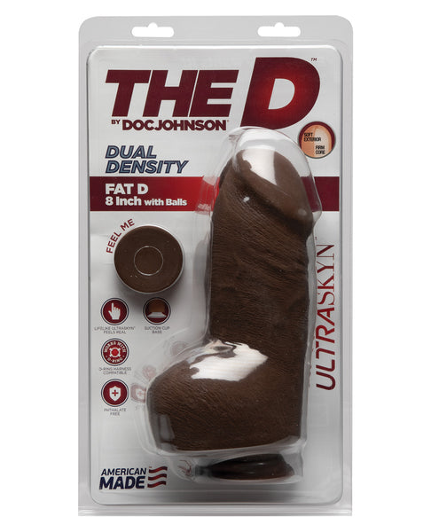 The D 8" Fat D w/Balls - Chocolate