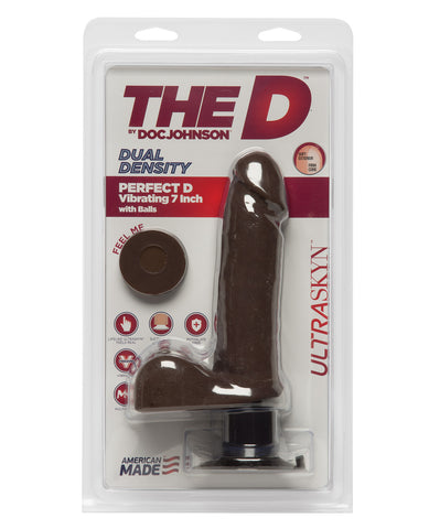 The D 7" Perfect D Vibrating w/Balls - Chocolate