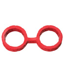 Japanese Bondage Silicone Cuffs Large - Red