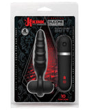 Kink 4" Vibrating Silicone Butt Plug - Black