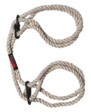 Kink Hogtie Bind & Tie Wrist or Ankle  Cuffs - Natural 6 mm Hemp