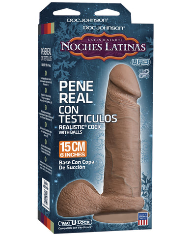 Noches Latinas Ultraskyn Pene Real Con Testiculos 6 "