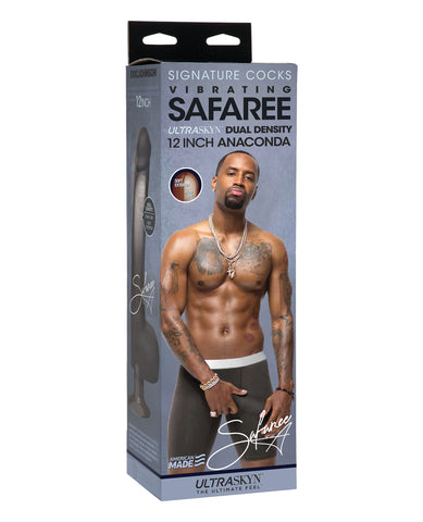 Signature Cocks ULTRASKYN 12" Cock w/Removable Vac-U-Lock Suction Cup - Safaree Samuels Anaconda