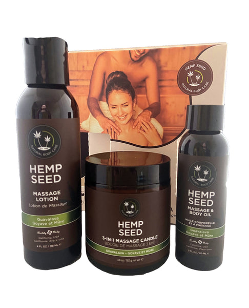 Earthly Body Hemp Seed Massage in a Box - Asst. Guauvalava