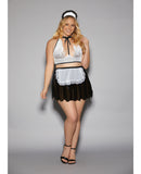 Euphoria French Maid w/Headpiece Black/White QN