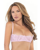 Lace Bra w/Underwire Boning Cups Pink 32