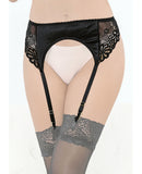 Satin & Lace Garterbelt Black SM