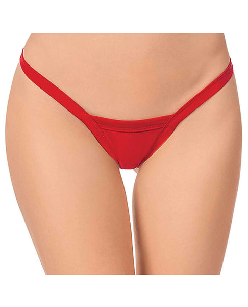 Deep V-Back Thong Red O/S