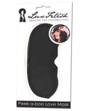 Lux Fetish Peek-a-boo Love Mask - Black