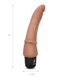 Powercocks 7" Slim Anal Realistic Vibrator - Mocha