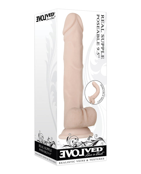 Evolved Real Supple 9.5" Dildo Non Vibrating - Light