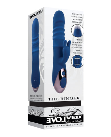 Evolved The Ringer Rechargeable Thrusting Rabbit - Blue