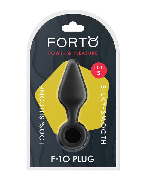 Forto F-10 Silicone Plug w/Pull Ring - Small Black