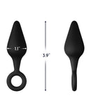 Forto F-10 Silicone Plug w/Pull Ring - Small Black