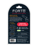 Forto F-81 44mm Double Ring Liquid Silicone Cock Ring - Glow in the Dark