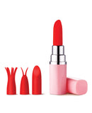 Luv Inc. Lipstick Vibrator w/3 Heads - Light Pink