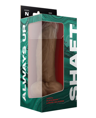 Shaft Model N Flexskin Liquid Silicone 9.5" Dong w/Balls - Oak