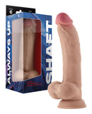 Shaft Model C Flexskin Liquid Silicone 9.5" Curved Dong w/Balls - Pine