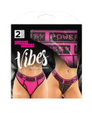 Vibes Buddy Pack Pussy Power Micro Brief & Lace Thong Pnk/Blk L/XL