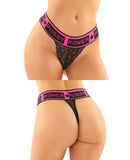 Vibes Buddy Pack Pussy Power Micro Brief & Lace Thong Pnk/Blk S/M