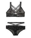 Vibes Karma's a Bitch Bralette & Cutout Panty - Black