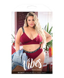 Vibes So Salty Long Line Bra & Cheeky Panty Berry Bliss QN