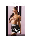 Vibes Fuck Off Knife Pleated Microfiber Skirt Black S/M