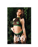 Vibes That's Dope Halter Top & Retro Panty Black M/L