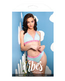 Vibes Fresh Halter Bralette & Booty Short Light Blue L/XL