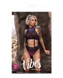 Vibes Stardust Halter Top & Suspender Bottoms Black M/L