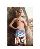 Vibes Plur Skater Skirt Iridescent L/XL