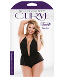 Curve Cassandra Romper w/Chain Detail Black 1X/2X