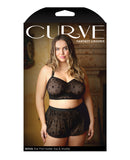 Curve Nova Star Halter Top & Shorts Black 1X/2X