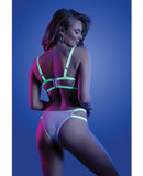 Glow Night Vision Glow in the Dark Bralette & Cage Panty M/L