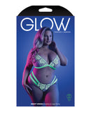 Glow Night Vision Glow in the Dark Bralette & Cage Panty QN